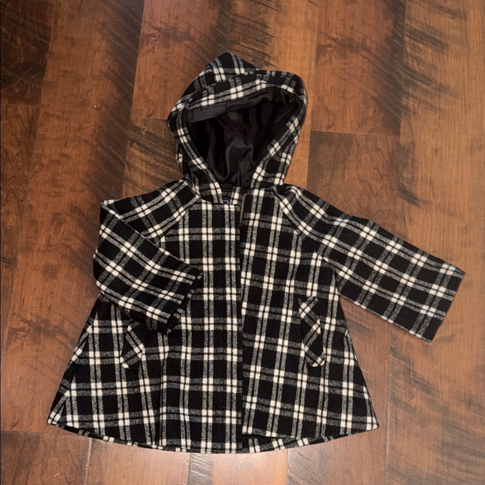 GAP Black and White Checkered Kids Cape